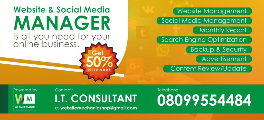 Website and social media management